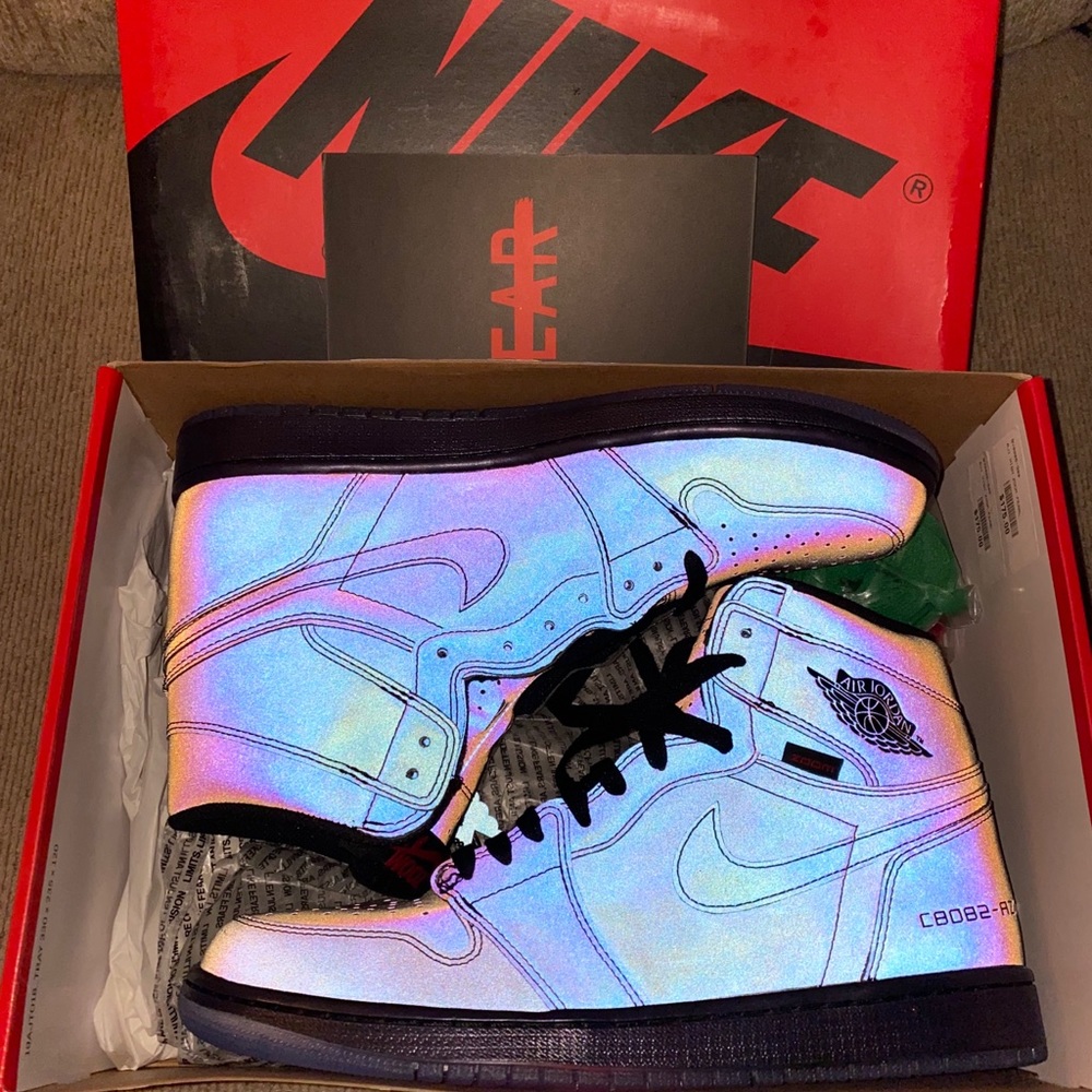 Fearless Jordan 1 zoom. Reflective. New size 10.5